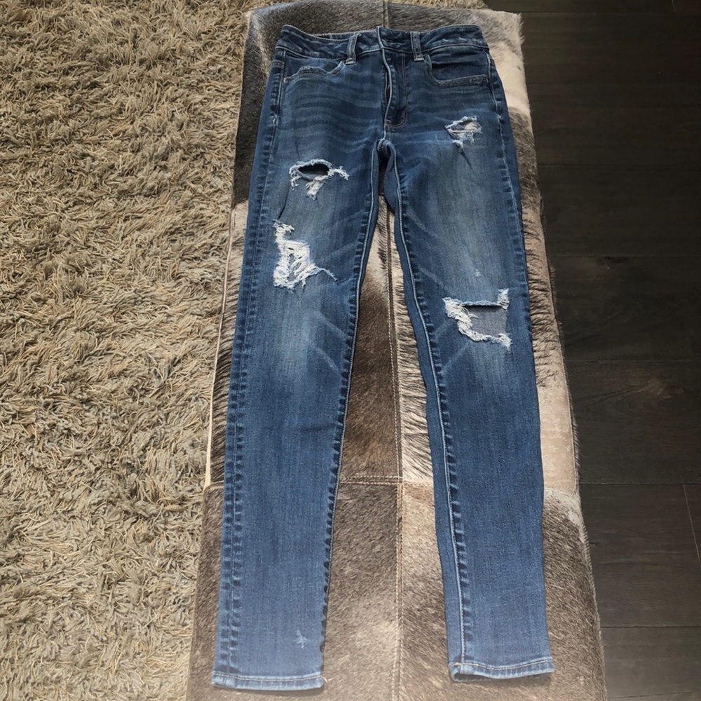 Blue American eagle jeans double zero
